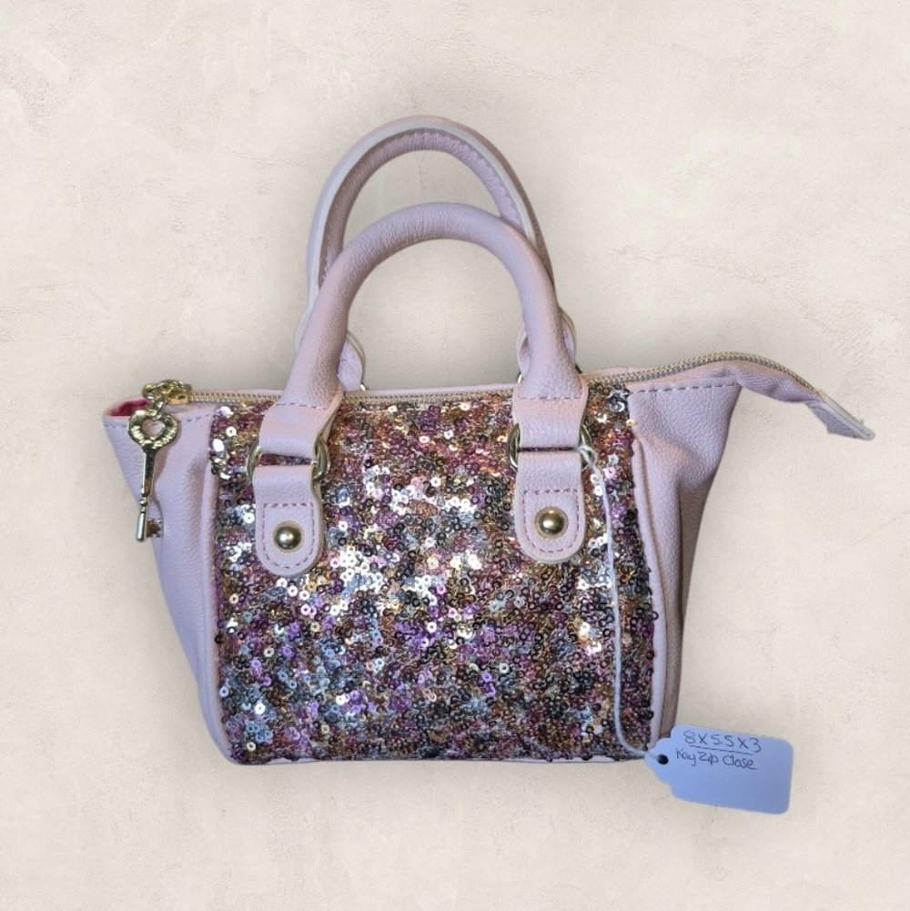 Betsey Johnson Pink Sequin Mini Bag GUC